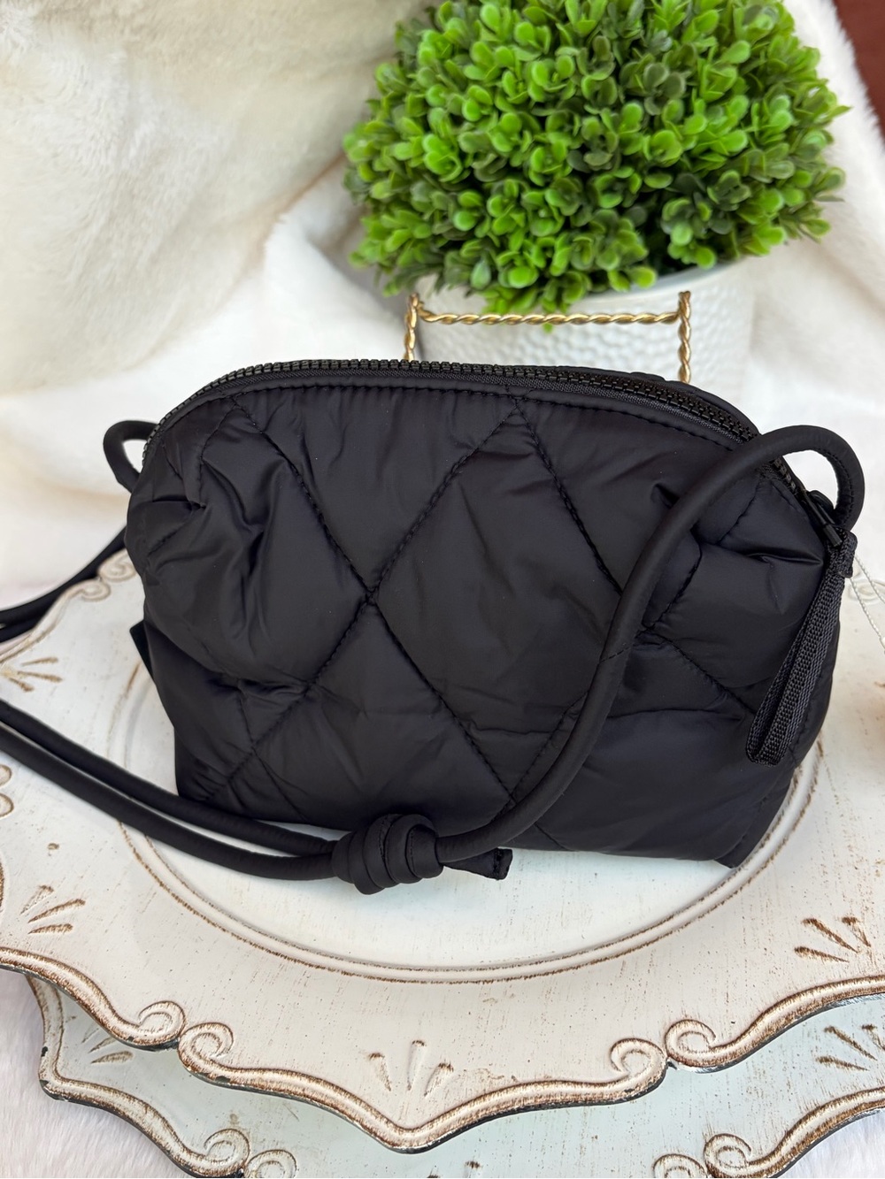 Vera Bradley Quilted Black Crossbody Bag